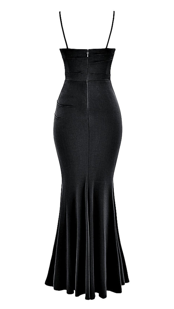 AIIZIE MILENA BLACK CORSET MAXI DRESS - product image