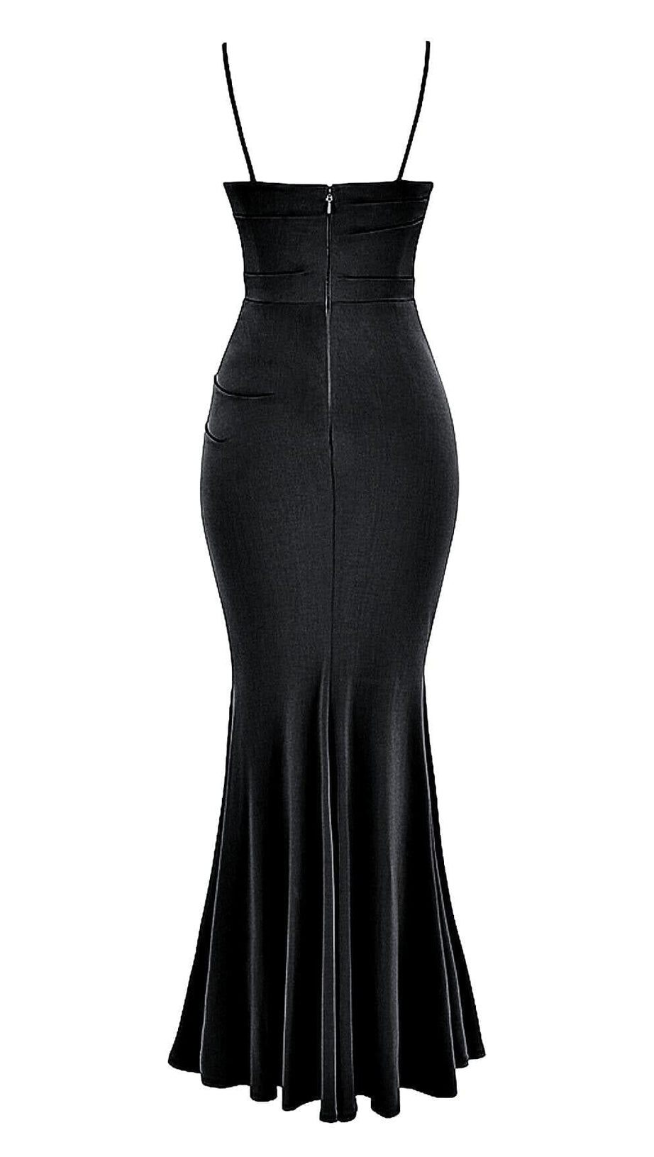 MILENA BLACK CORSET MAXI DRESS