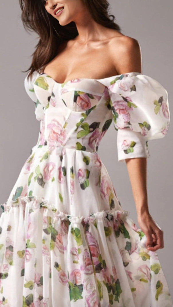 AIIZIE OFF-THE-SHOULDER FLORAL MAXI DRESS - product image