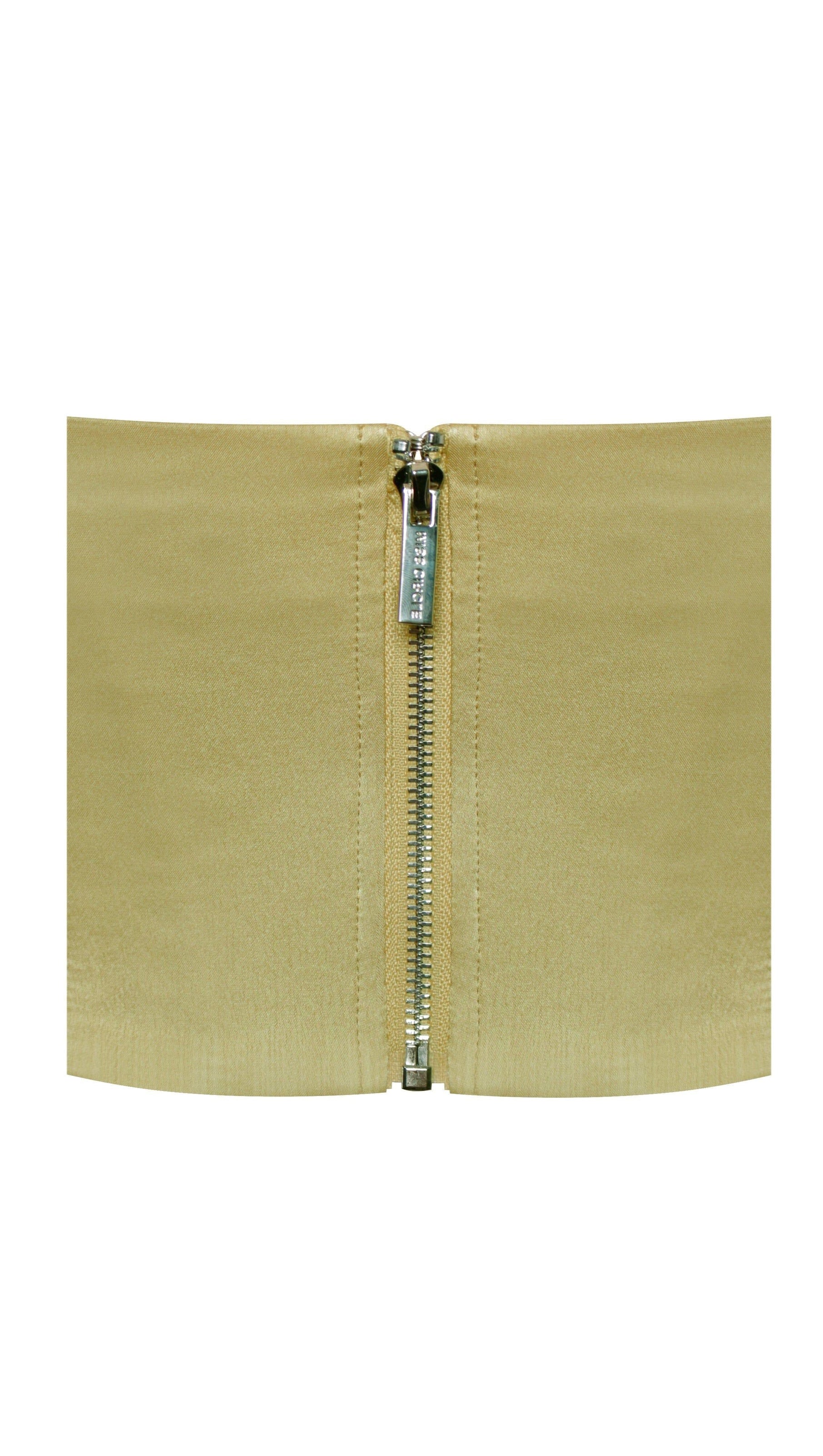 TOP CORSETTO IN PIZZO OLIVA E RASO
