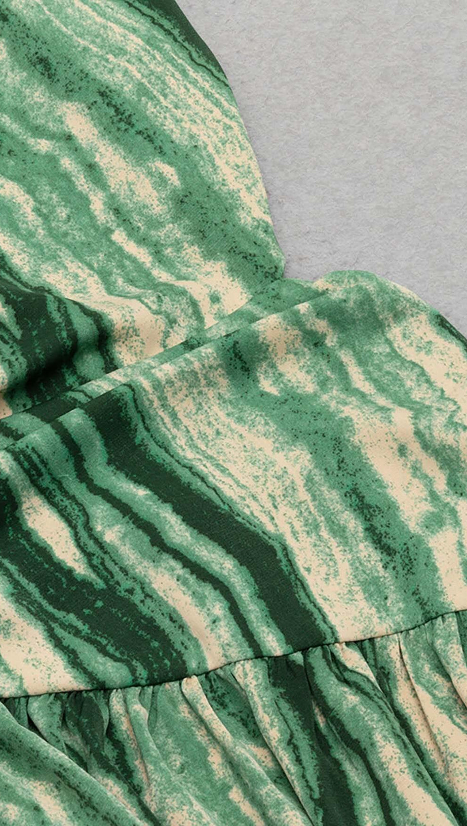 ONE SHOULDER CUT OUT WAIST DRESS IN ALLOVER