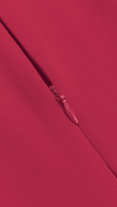 ONE SHOULDER FISHTAIL MAXI DRESS IN RED