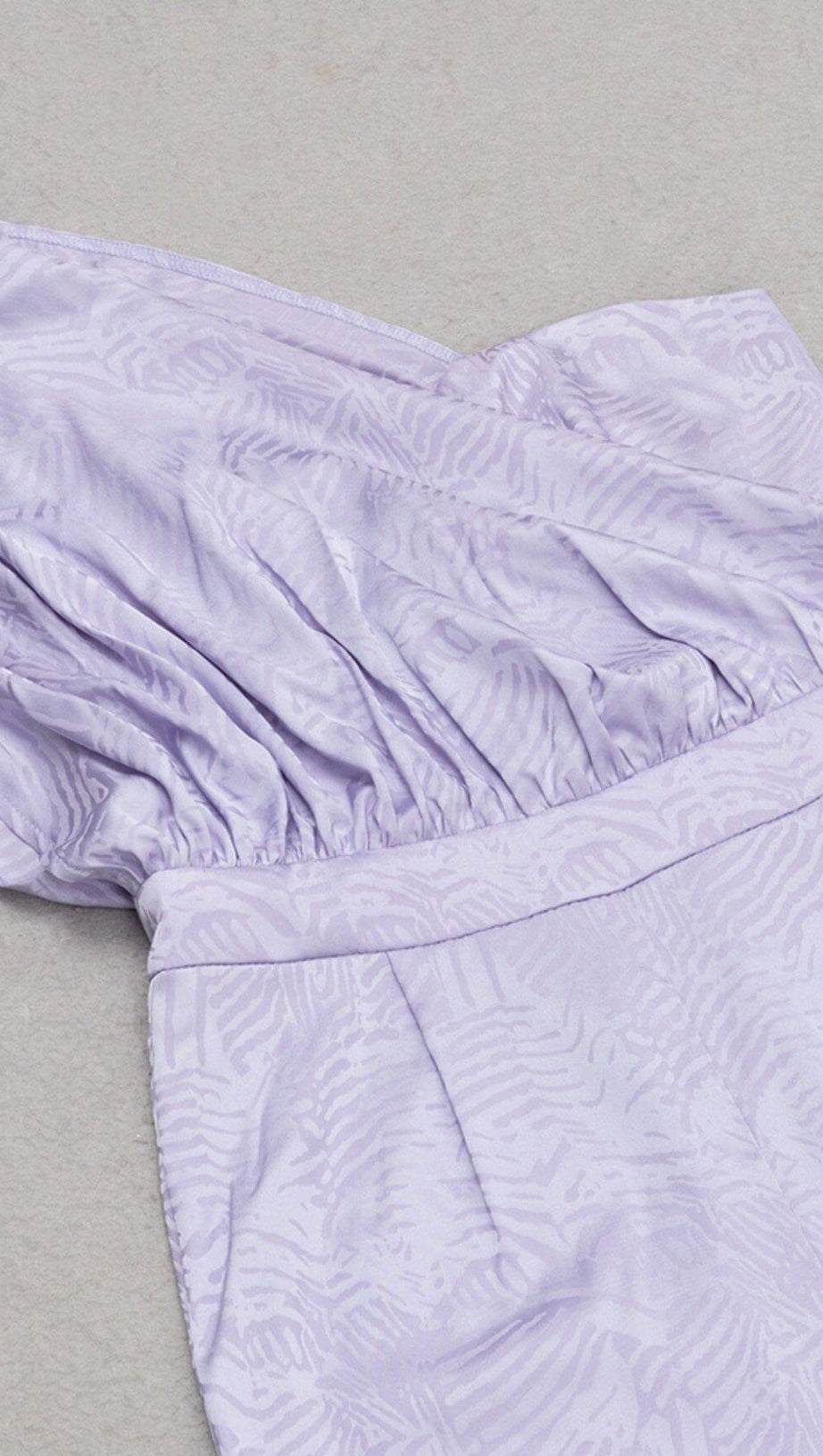 ONE SHOULDER SATIN JUMPSUIT IN LAVENDER