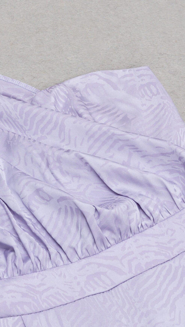 AIIZIE ONE SHOULDER SATIN JUMPSUIT IN LAVENDER - product image