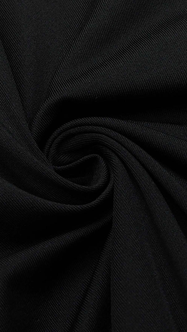 AIIZIE ONE SHOULDER SATIN MAXI DRESS IN BLACK - product image