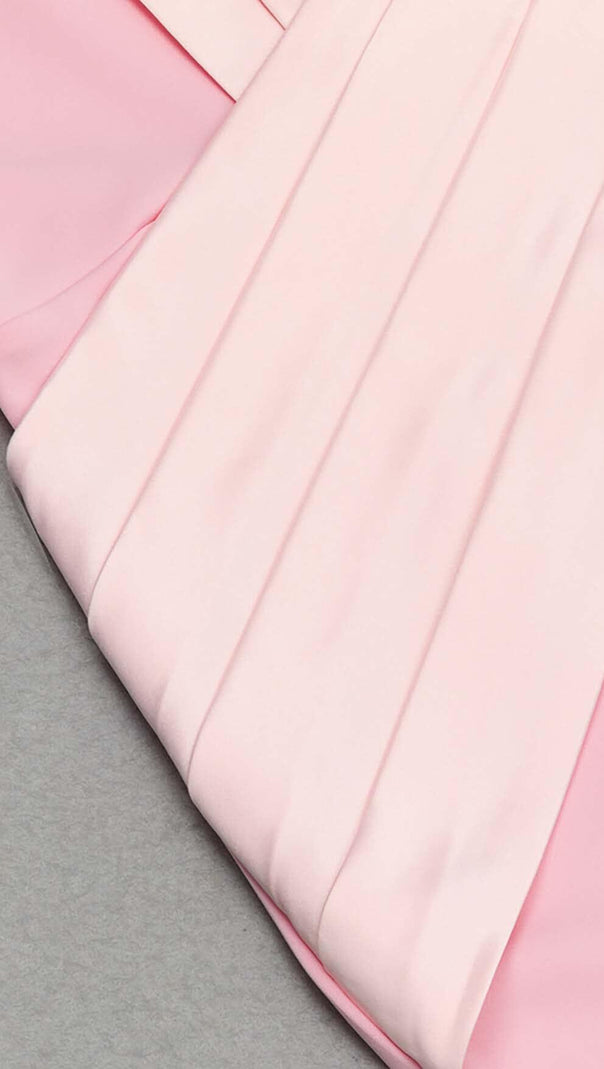 AIIZIE ONE SHOULDER SLIT MIDI DRESS IN PINK - product image