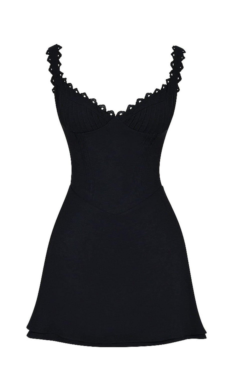 MINIKLEID MIT BINDEBEUTEL IN SCHWARZ