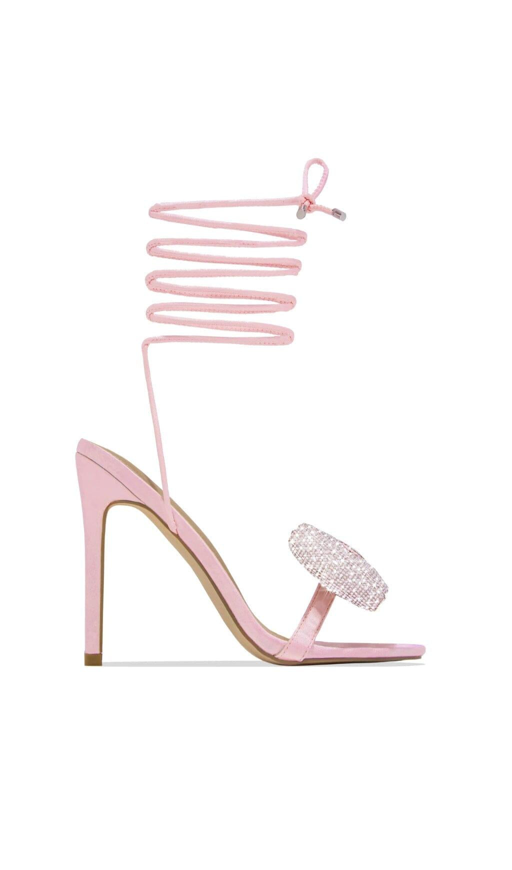 DÉCOLLETÉ CON FIOCCO E STRASS INCROCIATI ROSA