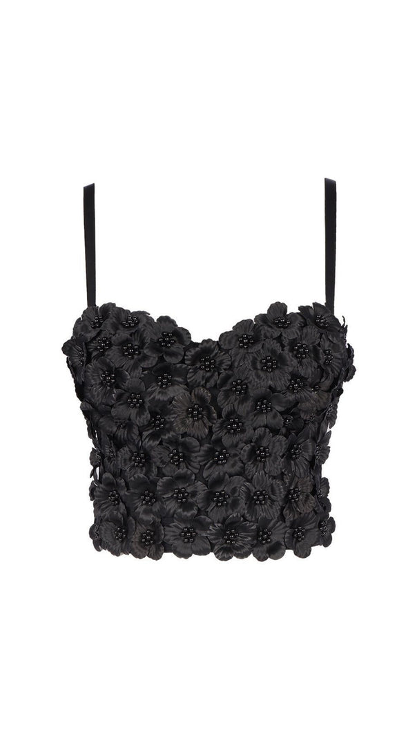 AIIZIE PINK FLOWER CRYSTAL TOP - product image