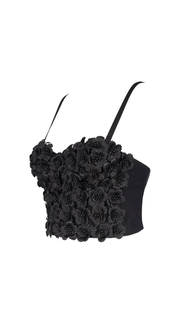 AIIZIE PINK FLOWER CRYSTAL TOP - product image