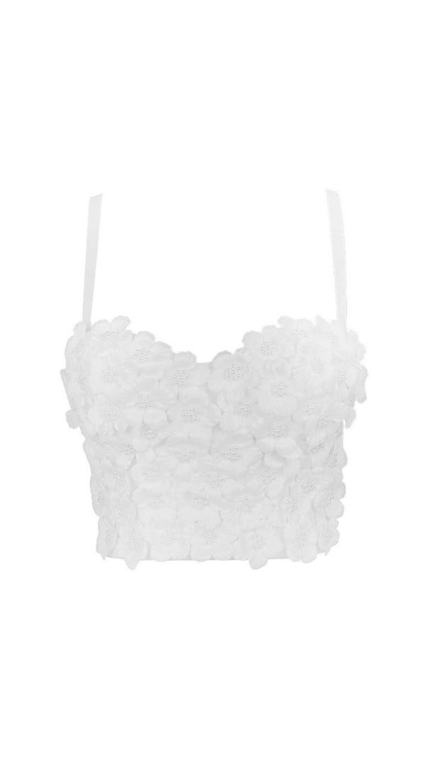 AIIZIE PINK FLOWER CRYSTAL TOP - product image
