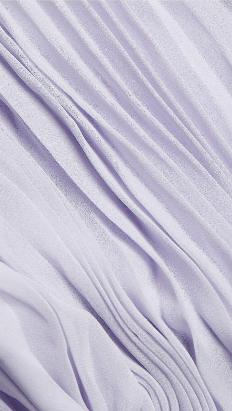 PLEATED CHIFFON MINI DRESS IN LAVENDER