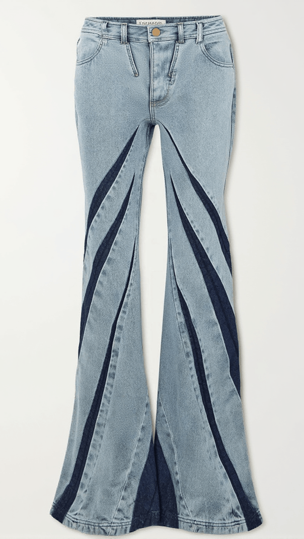 AIIZIE AMAREL PATCHWORK ZIP DENIM PANTS - product image