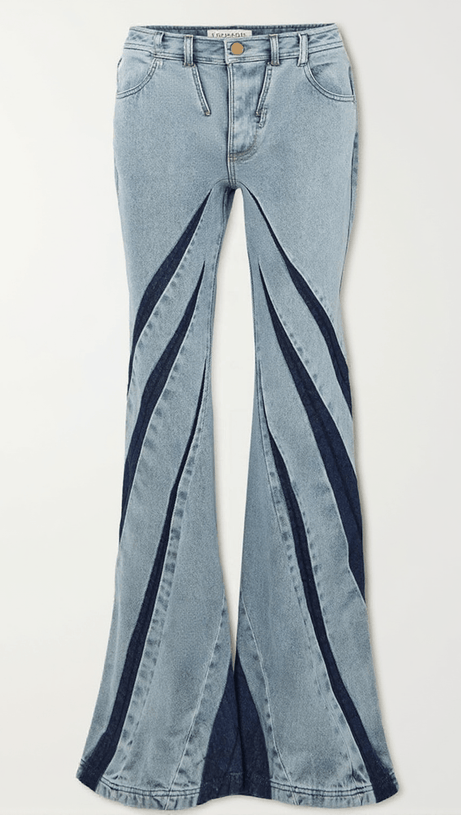 Amarel Patchwork-Jeanshose mit Reißverschluss