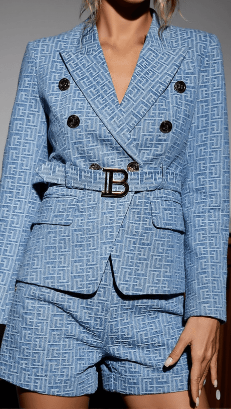 RESHMA JACQUARD BUTTON JACKET