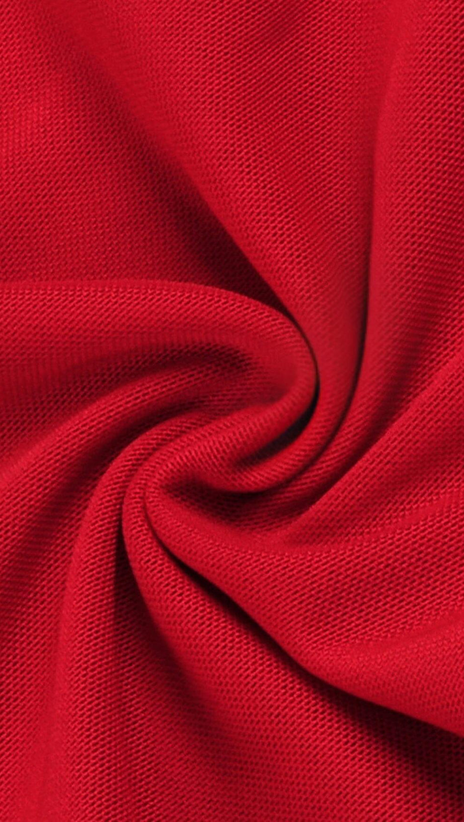 PLUNGING NECKLINE RUFFLE DRESS IN RED