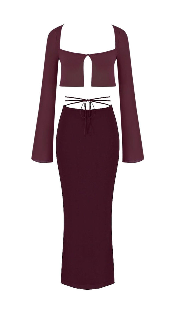 AIIZIE PRUNE CUTOUT SWIMSUIT - product image