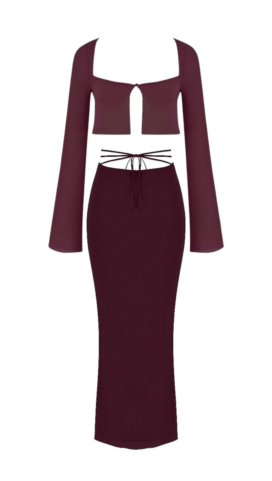 PRUNE CUTOUT SWIMSUIT
