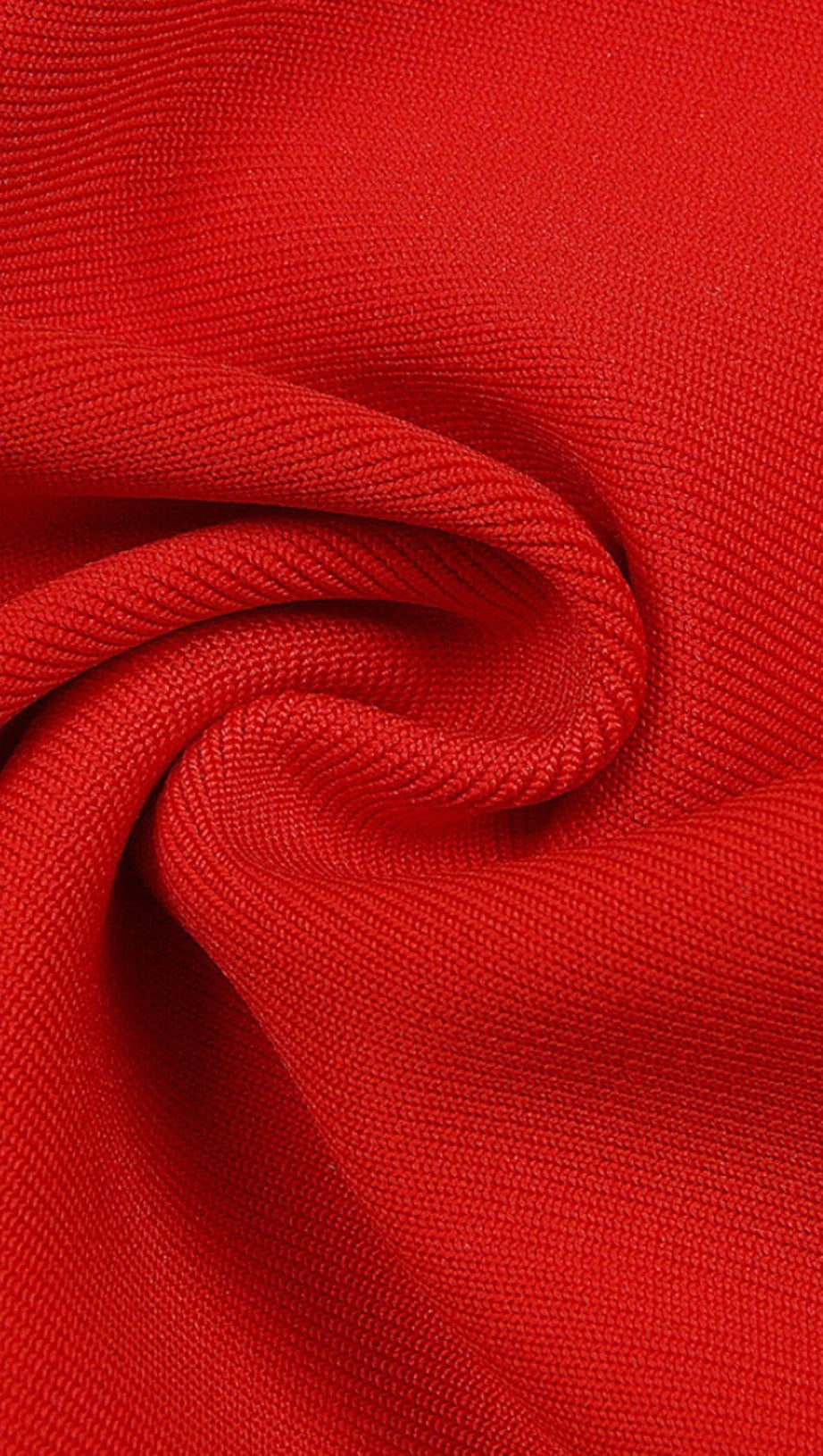 ROTES CROSET-KLEID MIT KRISTALLTRÄGERN