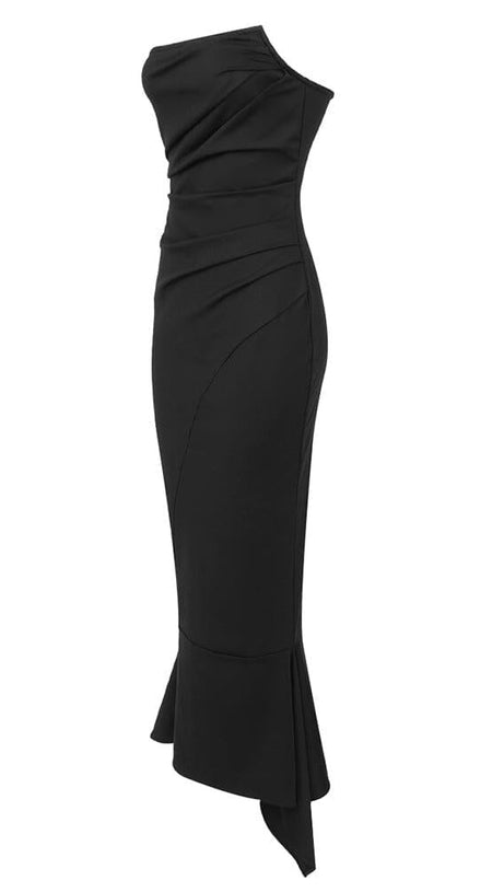 OFF SHOULDER MAXI DRESS IN BLACK