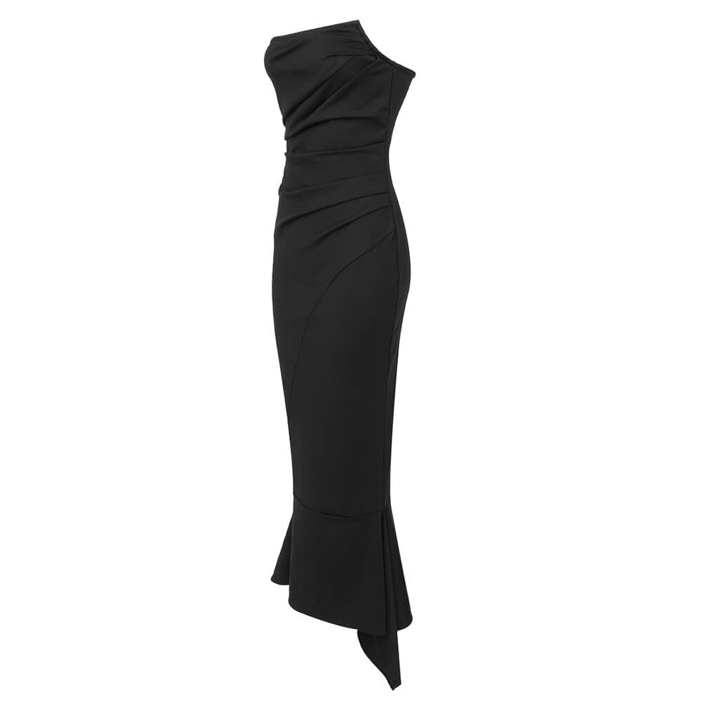 AIIZIE OFF SHOULDER MAXI DRESS IN BLACK - product image