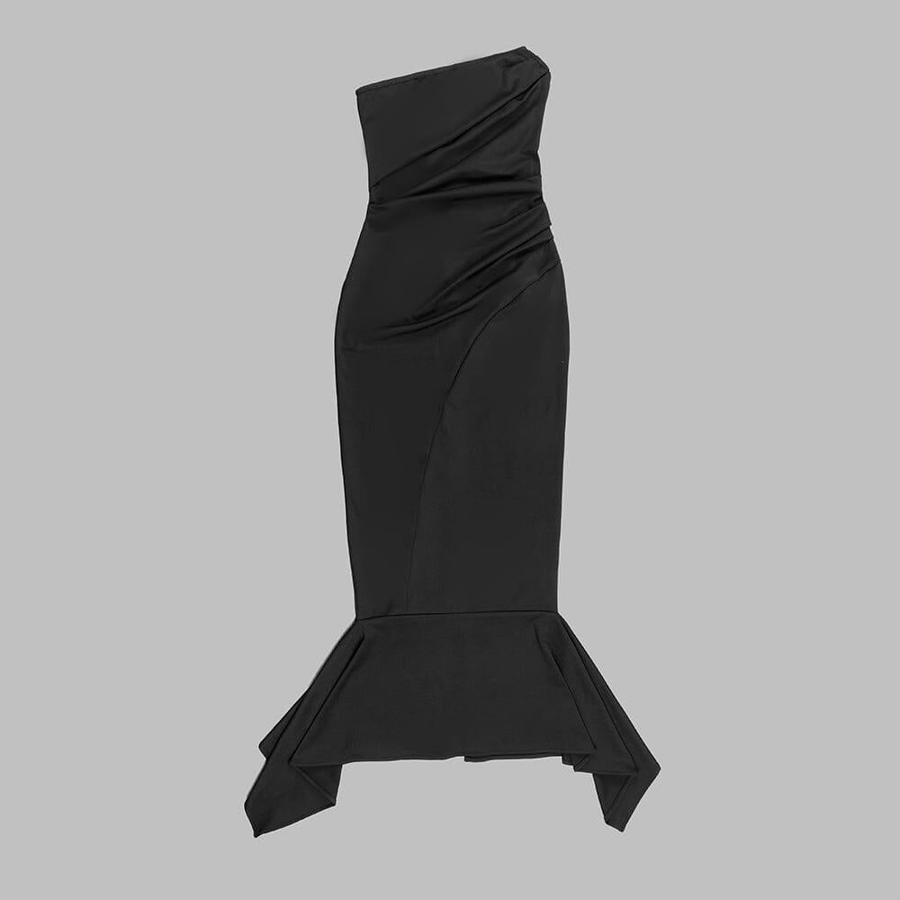 AIIZIE OFF SHOULDER MAXI DRESS IN BLACK - product image