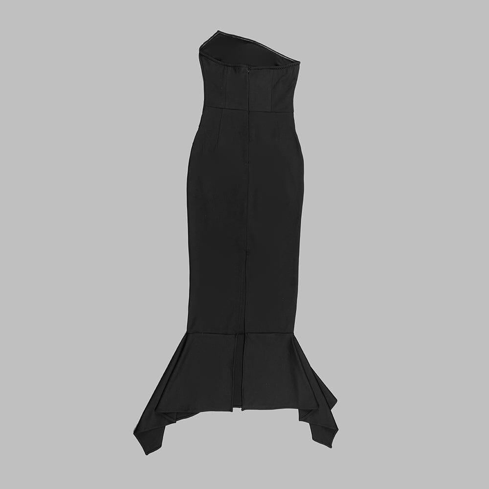 AIIZIE OFF SHOULDER MAXI DRESS IN BLACK - product image