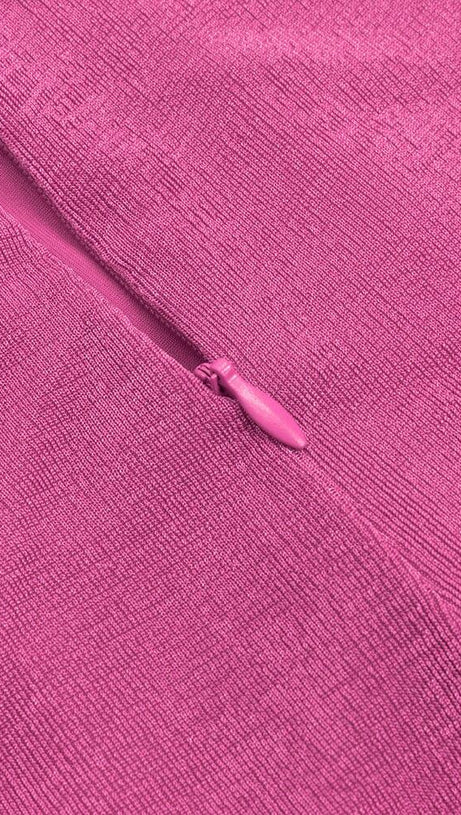 ROSE EMBELLISHED RUFFLED MIDI DRESS IN PINK