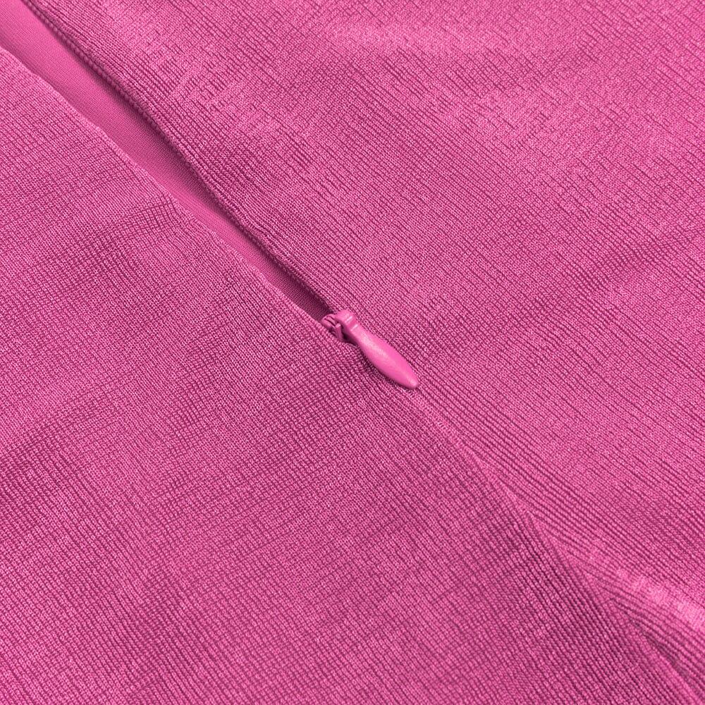 ABITO MIDI ROSA CON VOLANT E DECORAZIONI ROSE