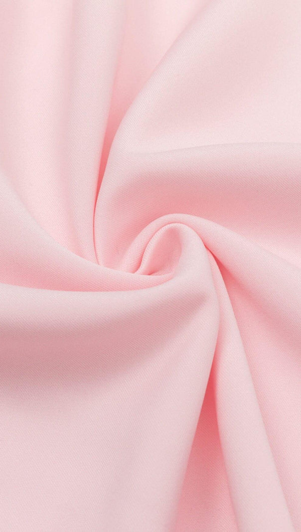 AIIZIE RUFFLE BODYCON MIDI DRESS IN PINK - product image