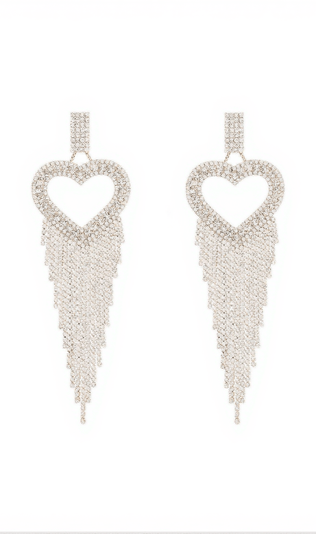 Rory Heart Tassel Earrings