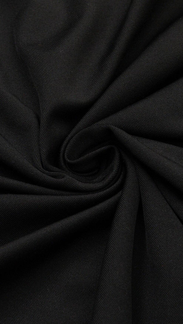 AIIZIE RUFFLE HIGH-LOW DRESS IN BLACK - product image