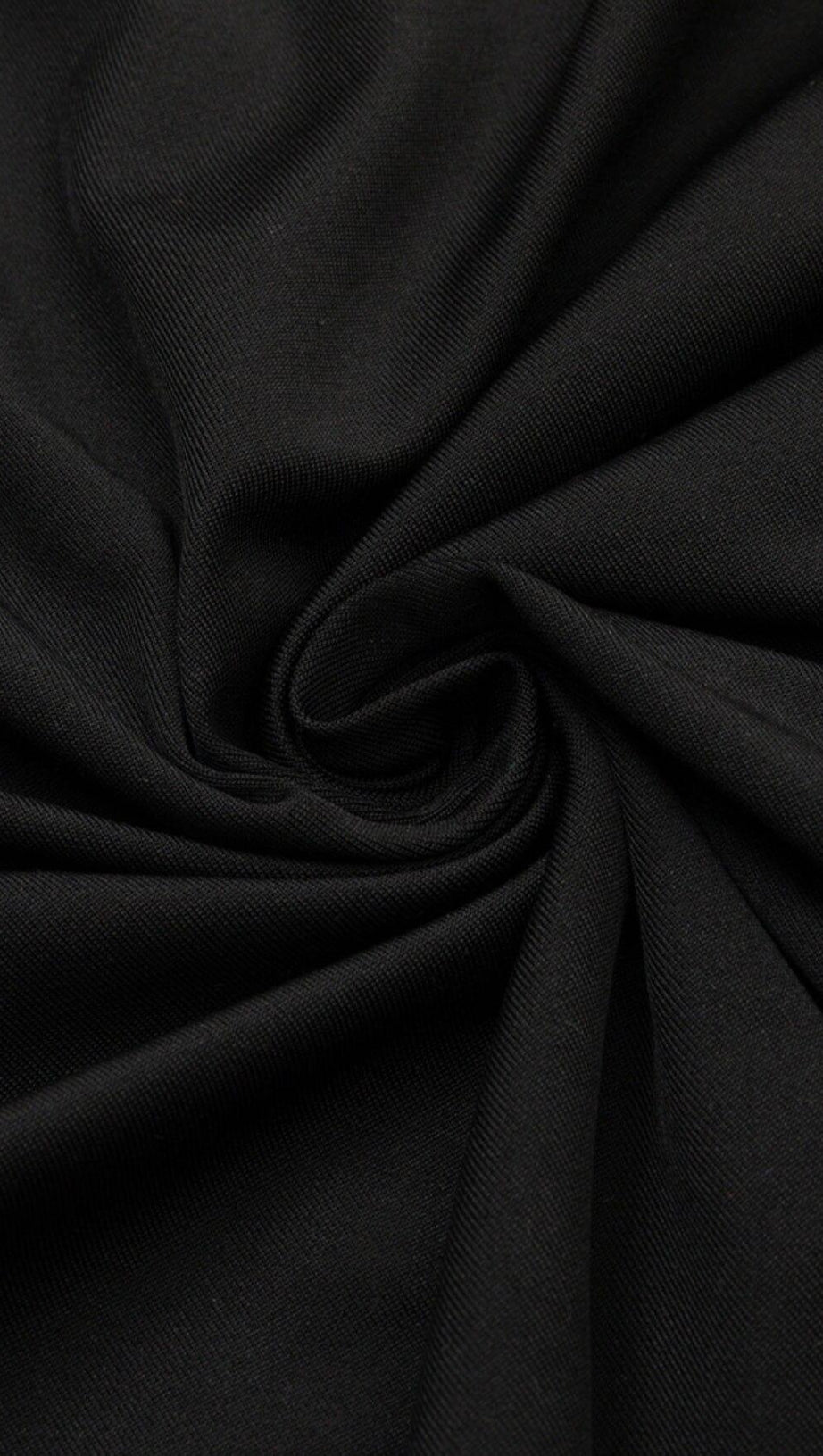 RUFFLE HIGH-LOW DRESS IN BLACK