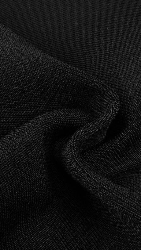 CUT OUT BANDAGE MINI DRESS IN BLACK