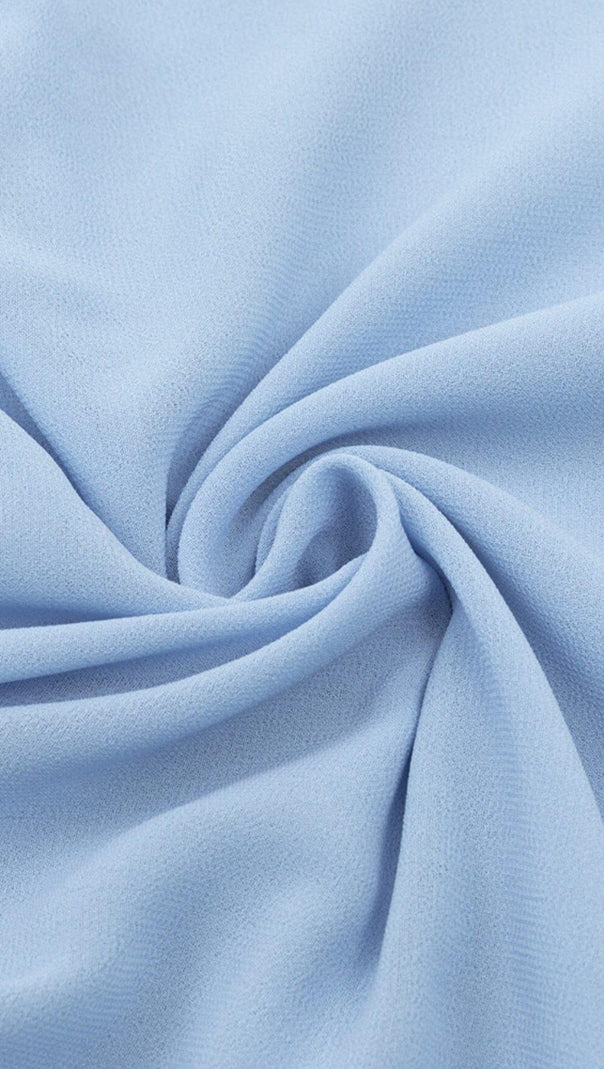 AIIZIE RUFFLE V-NECK MIDI DRESS IN TRANQUIL OCEAN - product image