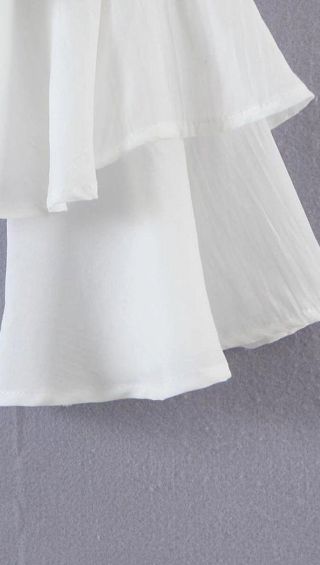 CROP TOP MIT RÜSCHENBESATZ