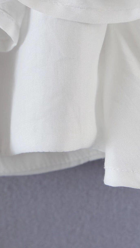 CROP TOP MIT RÜSCHENBESATZ