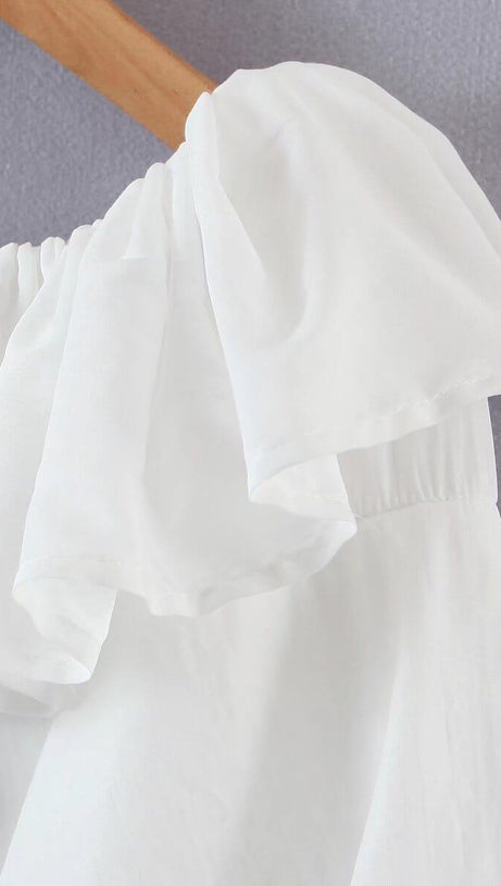 CROP TOP MIT RÜSCHENBESATZ