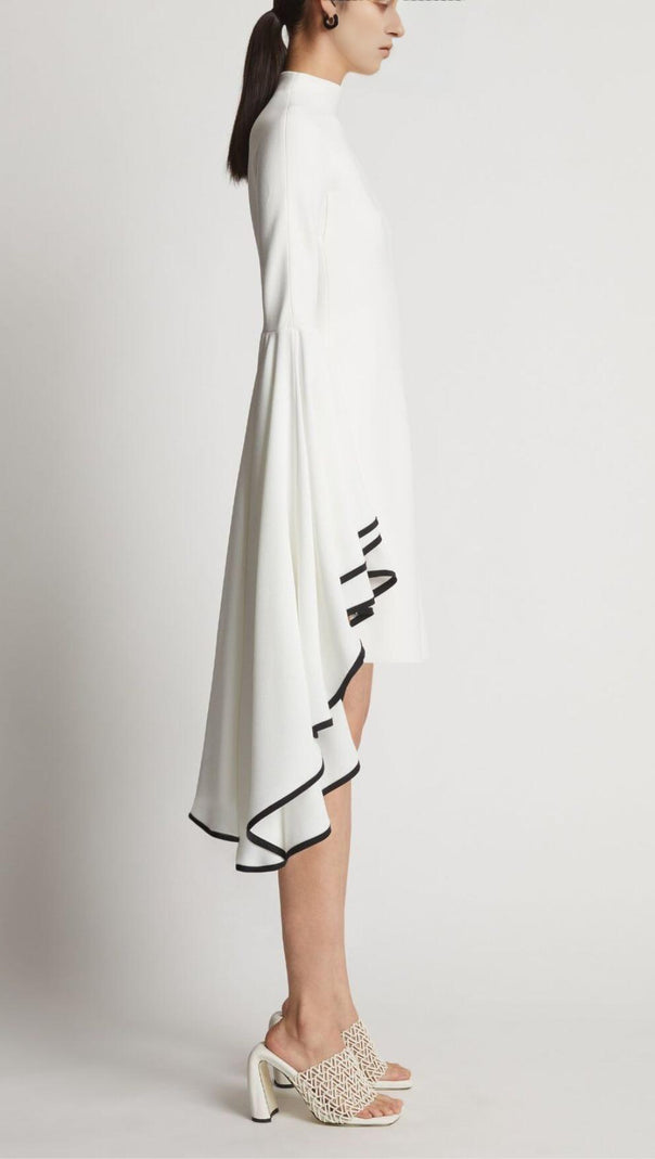 AIIZIE RUFFLED SLEEVE MINI DRESS IN WHITE - product image
