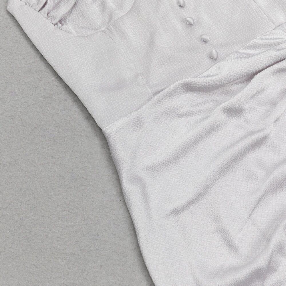 AIIZIE SATIN RUCHED DRESS IN GREY - product image