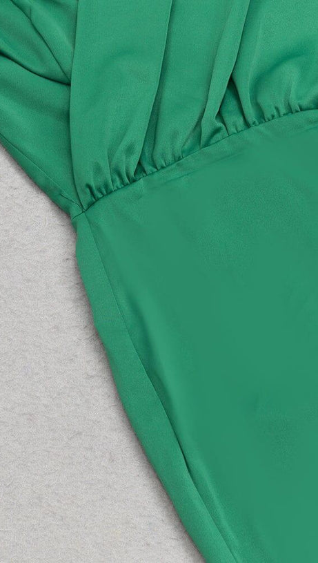 SATIN STRAP JUMPSUIT IN GREEN