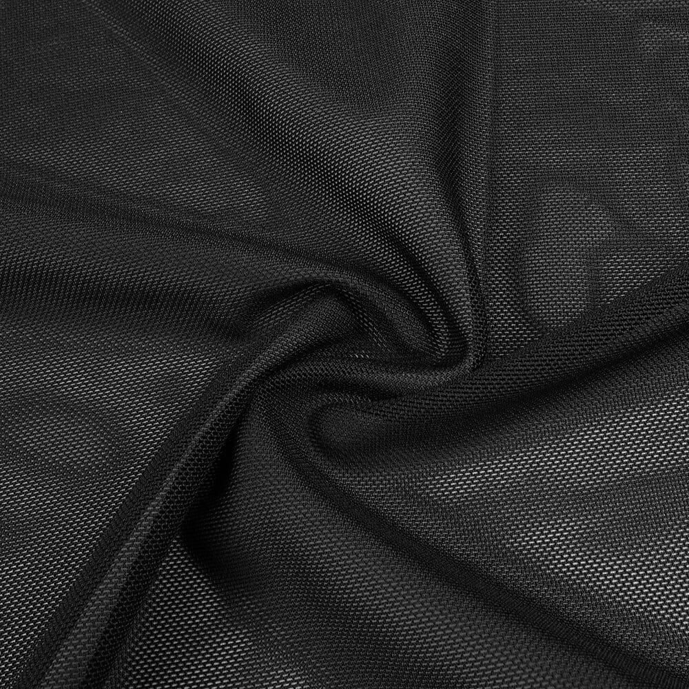 ABITO MIDI CON VOLANT PERSPECTIVE NERO