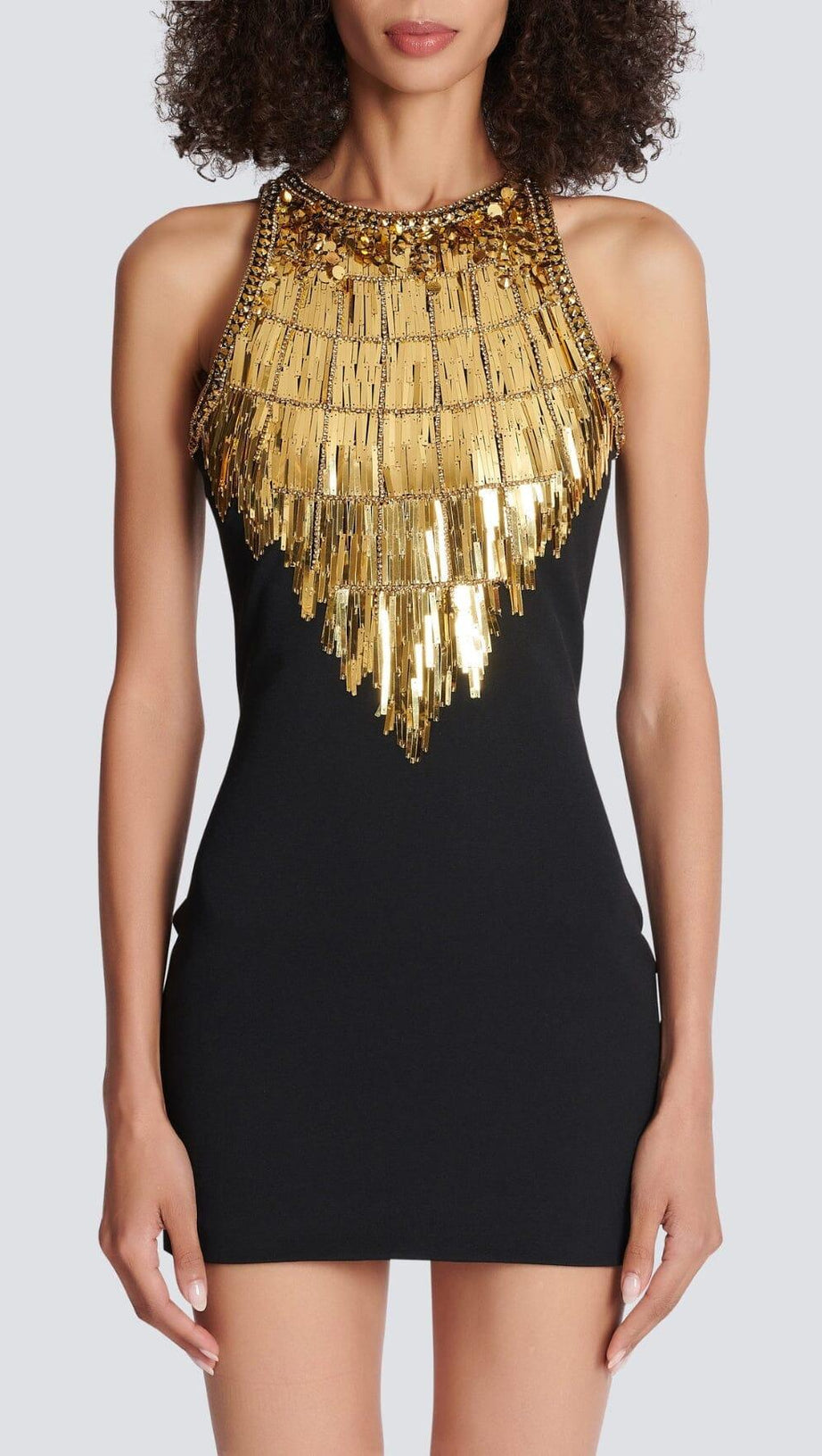 SEQUIN BANDAGE MINI DRESS IN BLACK