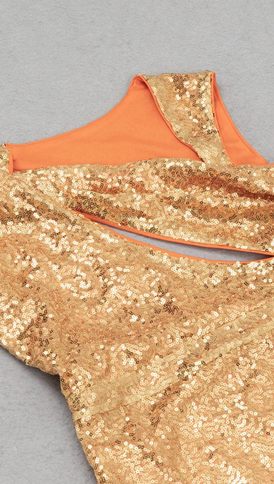 SEQUIN BODYCON MIDI DRESS IN GOLD