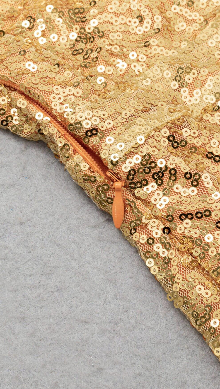 SEQUIN BODYCON MIDI DRESS IN GOLD