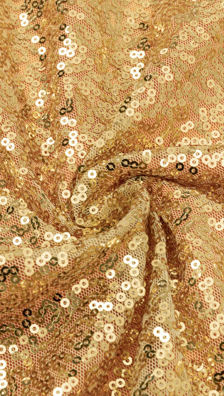 SEQUIN BODYCON MIDI DRESS IN GOLD