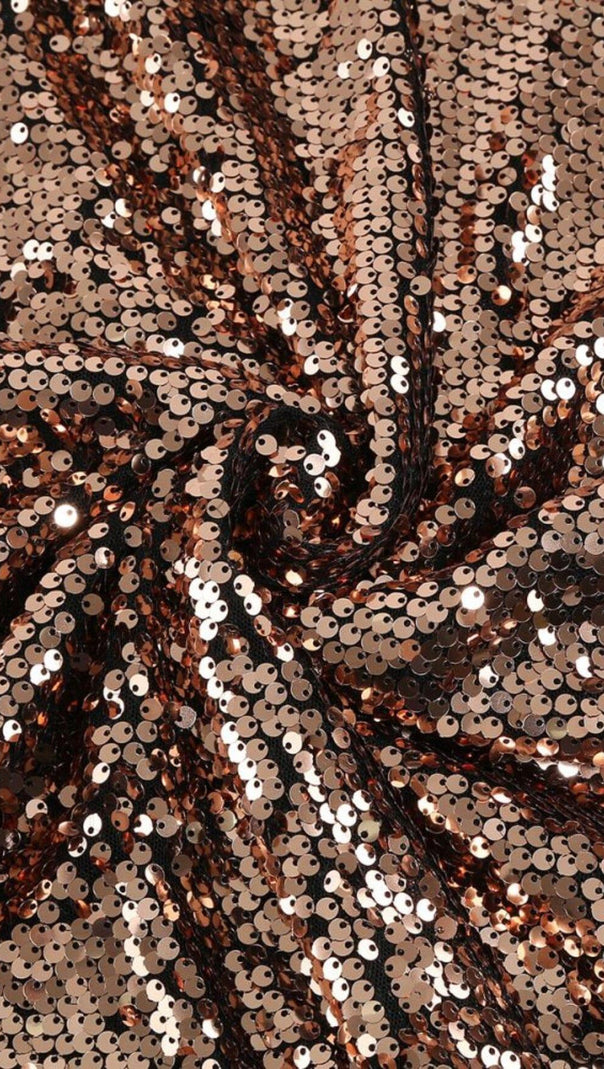 AIIZIE SEQUIN CLEOPATRA TWO PIECE SUIT IN METALLIC - product image