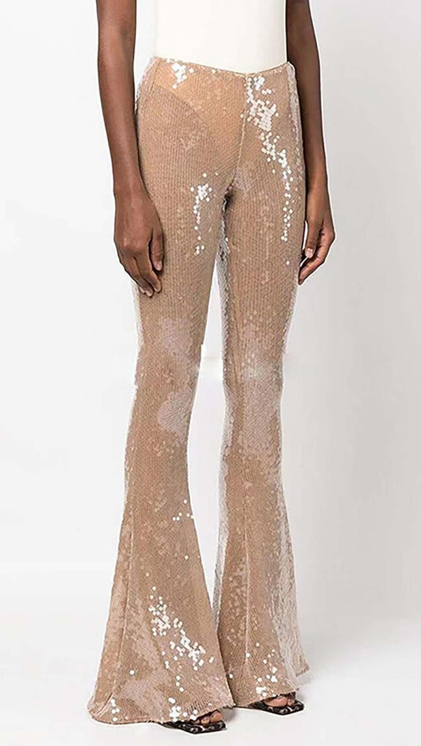 AIIZIE SEQUIN-EMBELLISHED SUIT IN METALLIC GOLD - product image