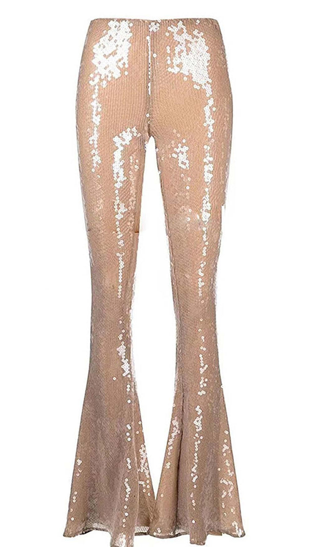 AIIZIE SEQUIN-EMBELLISHED SUIT IN METALLIC GOLD - product image