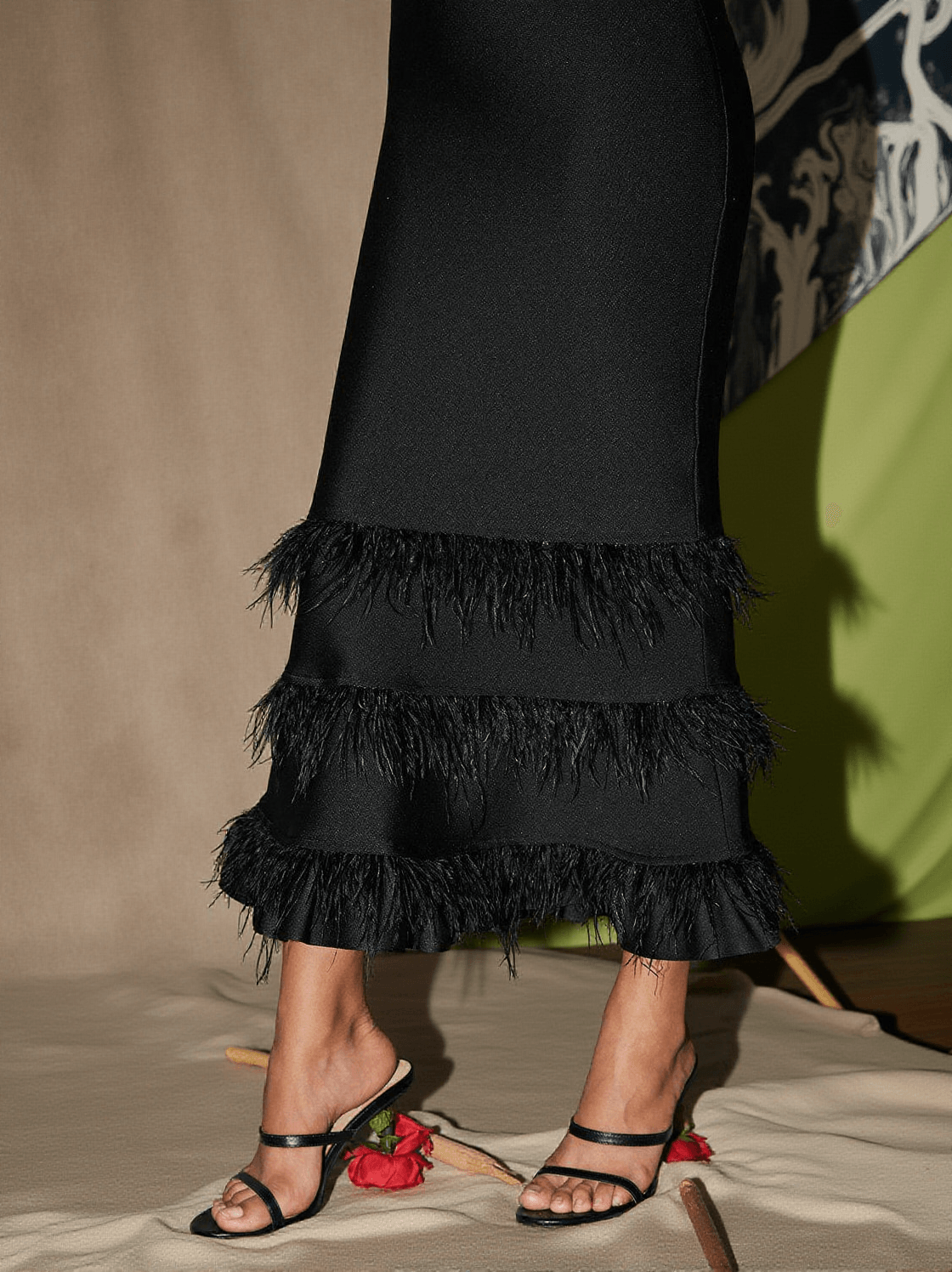 BERGENIA ROSE HEELS IN BLACK